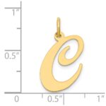 14k Large Fancy Script Letter C Initial Charm - Image 4