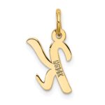 14k Small Script Letter K Initial Charm - Image 3
