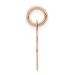 14k Rose Gold Small Script Letter E Initial Charm - Image 2