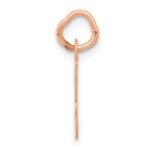 14k Rose Gold Small Script Letter H Initial Charm - Image 2
