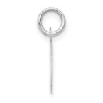 14k White Gold Small Script Letter C Initial Charm - Image 2