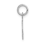 14k White Gold Small Script Letter J Initial Charm - Image 2