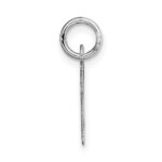 14k White Gold Small Script Letter M Initial Charm - Image 2