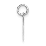 14k White Gold Small Script Letter O Initial Charm - Image 2
