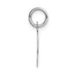 14k White Gold Small Script Letter S Initial Charm - Image 2