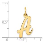 14k Medium Script Letter A Initial Charm - Image 4