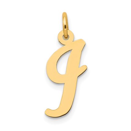 14k Medium Script Letter I Initial Charm