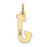 14k Medium Script Letter J Initial Charm - Image 3