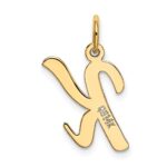 14k Medium Script Letter K Initial Charm - Image 3