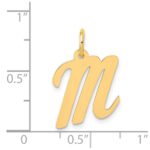 14k Medium Script Letter M Initial Charm - Image 4