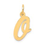 14k Medium Script Letter O Initial Charm