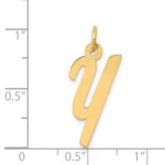 14k Medium Script Letter Y Initial Charm - Image 3