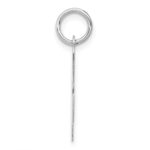 14k White Gold Medium Script Letter A Initial Charm - Image 2