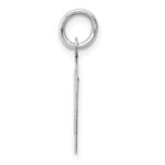 14k White Gold Medium Script Letter D Initial Charm - Image 2