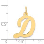 14k Large Script Letter D Initial Charm - Image 4