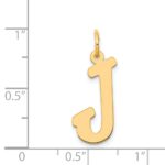 14k Large Script Letter J Initial Charm - Image 3