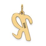 14k Large Script Letter R Initial Charm - Image 3