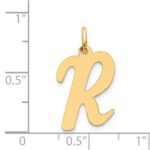 14k Large Script Letter R Initial Charm - Image 4