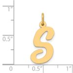 14k Large Script Letter S Initial Charm - Image 4