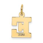 14k Small Block Letter E Initial Charm - Image 3