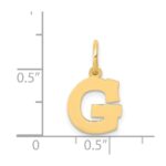 14k Small Block Letter G Initial Charm - Image 4