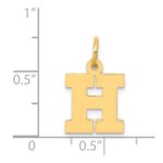 14k Small Block Letter H Initial Charm - Image 4