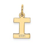 14k Small Block Letter I Initial Charm - Image 3
