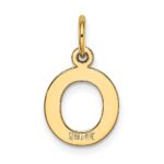 14k Small Block Letter O Initial Charm - Image 3