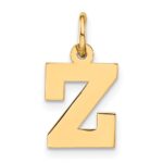14k Small Block Initial Z Charm