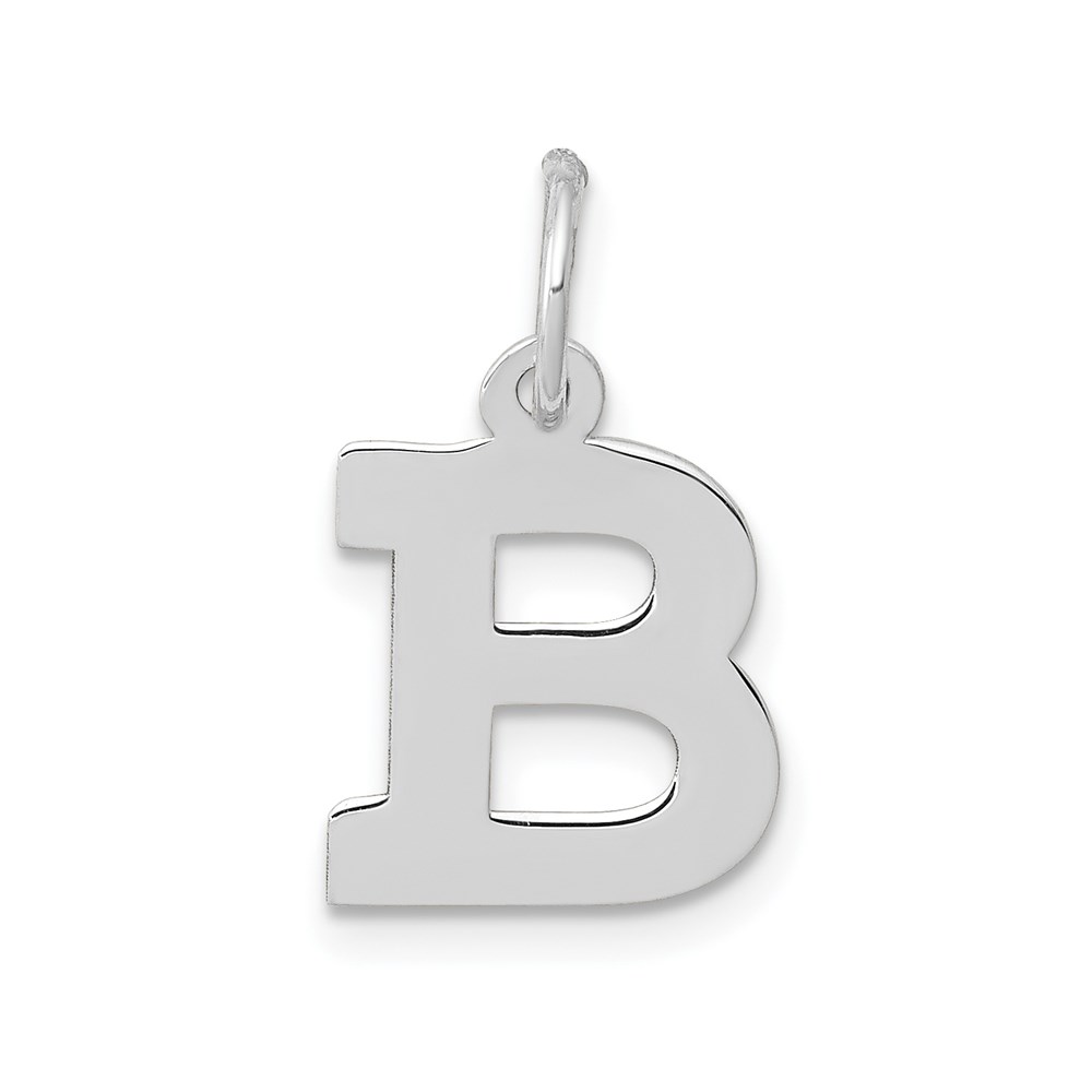 YC665B.jpg 14KW Small Block Letter B Initial Charm - Image 1