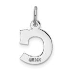 14KW Small Block Letter C Initial Charm - Image 4