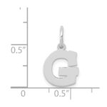 14KW Small Block Letter G Initial Charm - Image 3