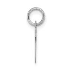 14KW Small Block Letter V Initial Charm - Image 2