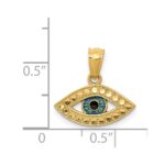 14K Enameled Eye Pendant - Image 4