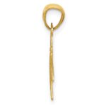 14k Satin Diamond-cut Dragonfly Pendant - Image 2