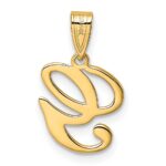 14KY Script Letter G Initial Pendant - Image 3