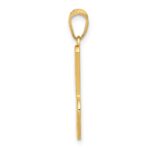 14KY Script Letter J Initial Pendant - Image 2