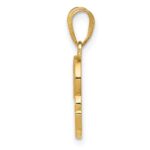 14KY Script Letter R Initial Pendant - Image 2