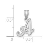 14KW White Gold Script Letter A Initial  Pendant - Image 4