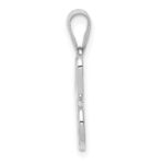 14KW White Gold Script Letter C Initial  Pendant - Image 2