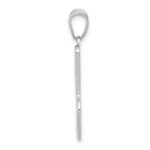 14KW White Gold Script Letter J Initial Pendant - Image 2