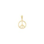 10K 3D Peace Symbol Pendant - Image 4
